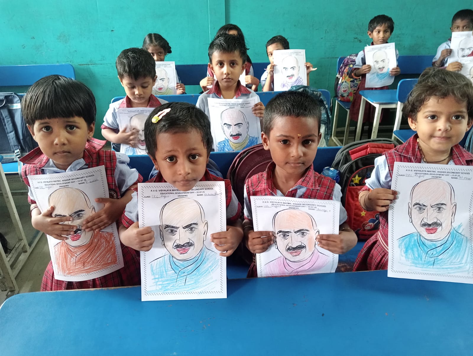 Kindergarten children during an activity session