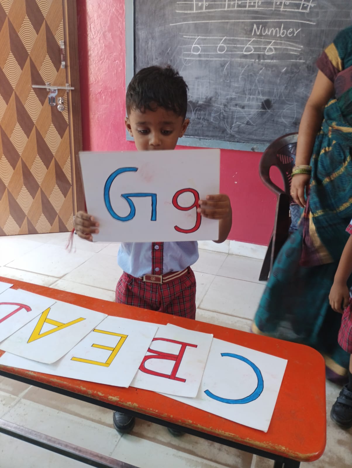 Kindergarten children at play during an activity day